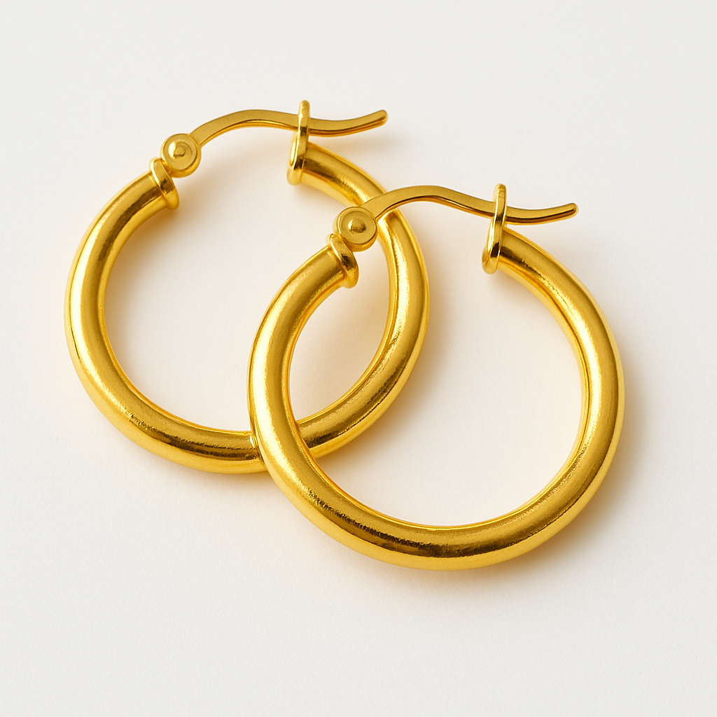 WOMEN GOLD HOOPS 22CARAT
