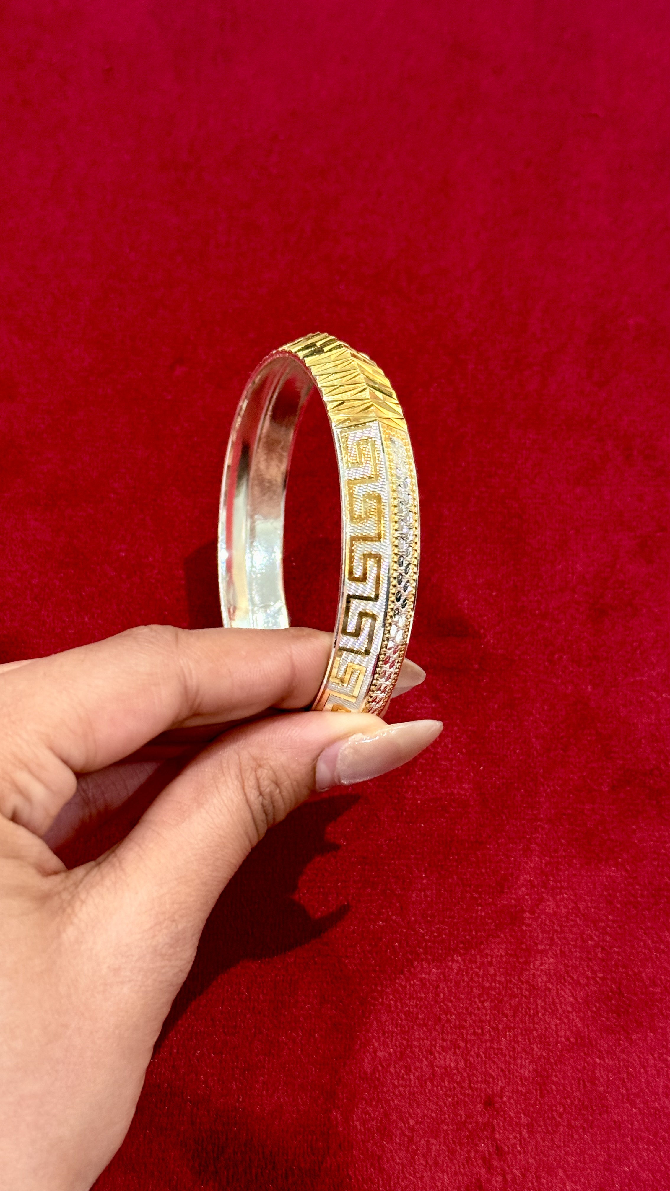 GOLD COATING MENS SILVER KADA