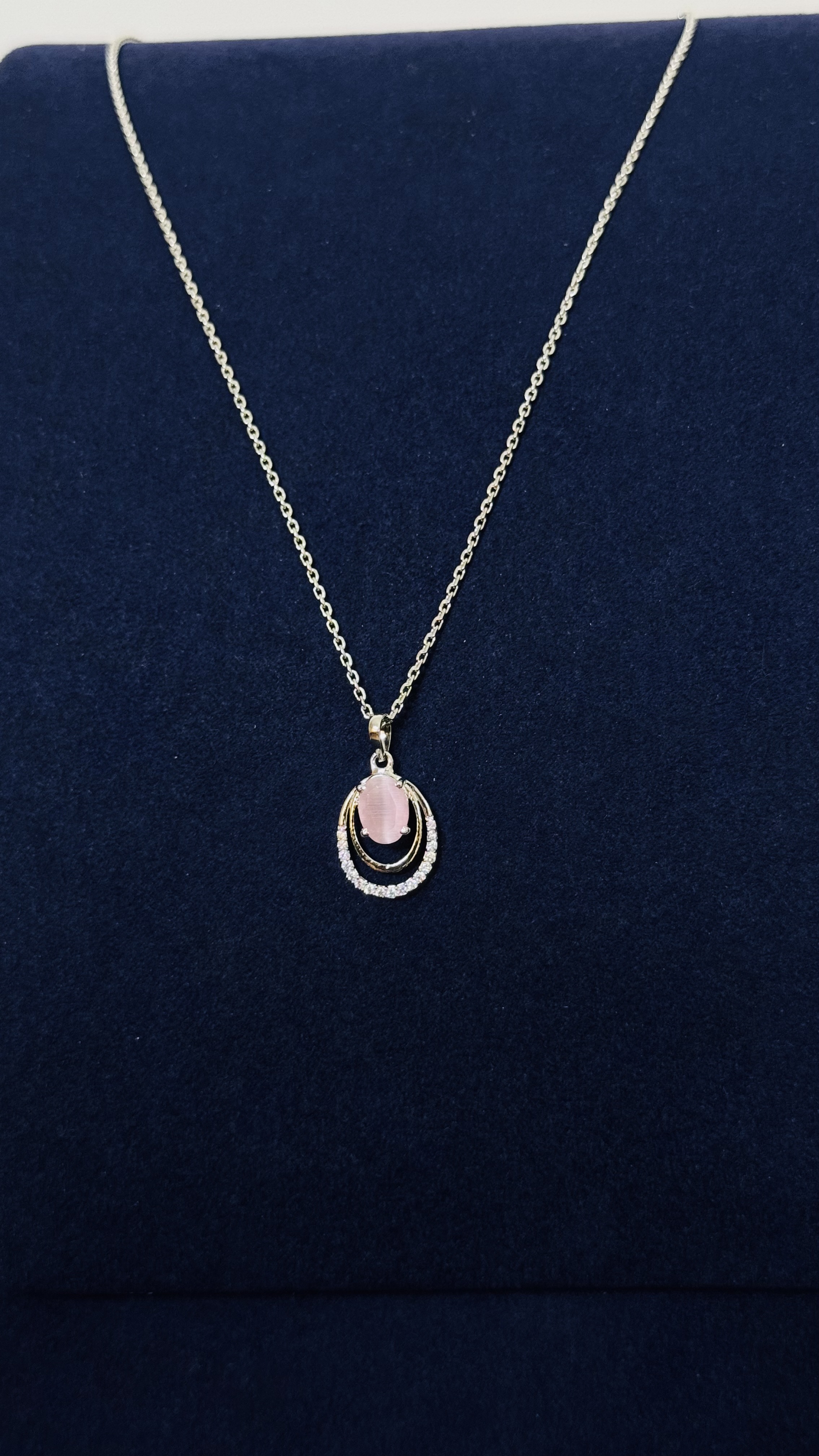 PINK SAPPHIRE silver pendant