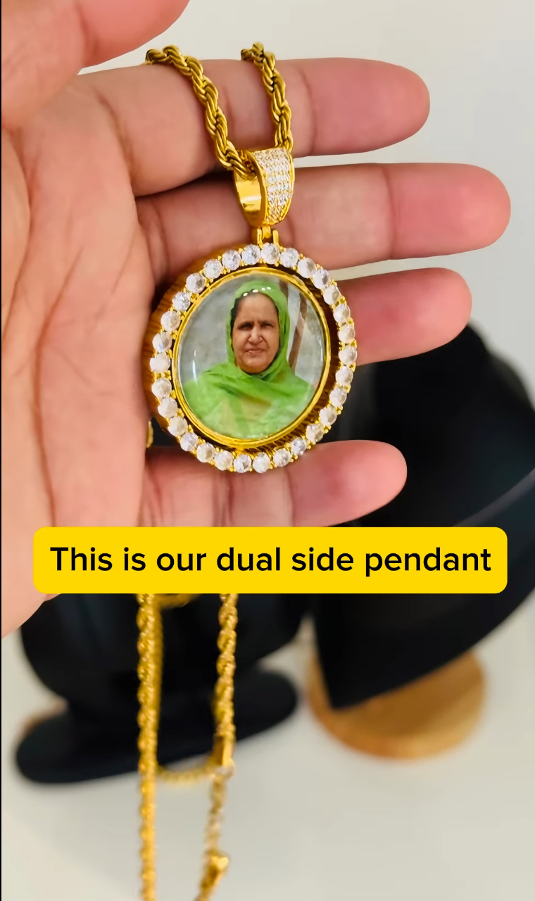 Dual side Real photo type pendant