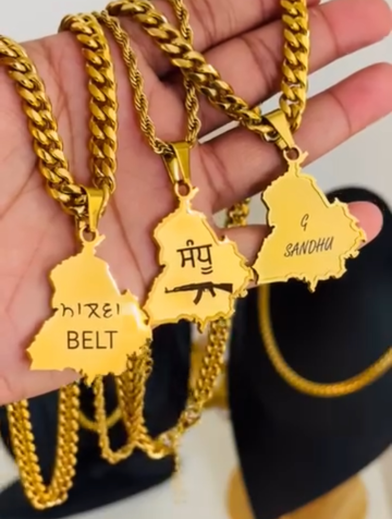 Custom punjab map pendants