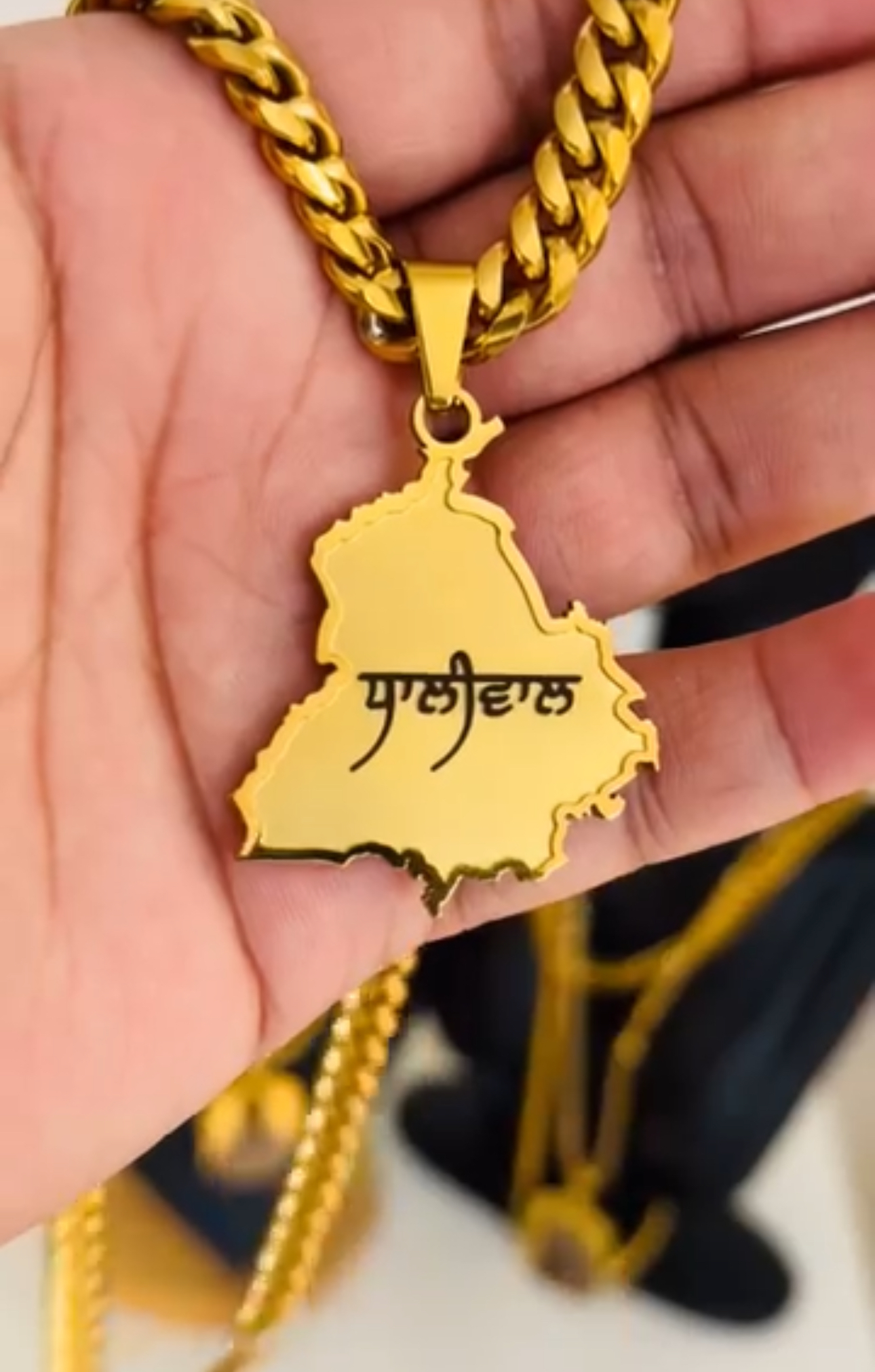 Matt finish punjab map Pendant