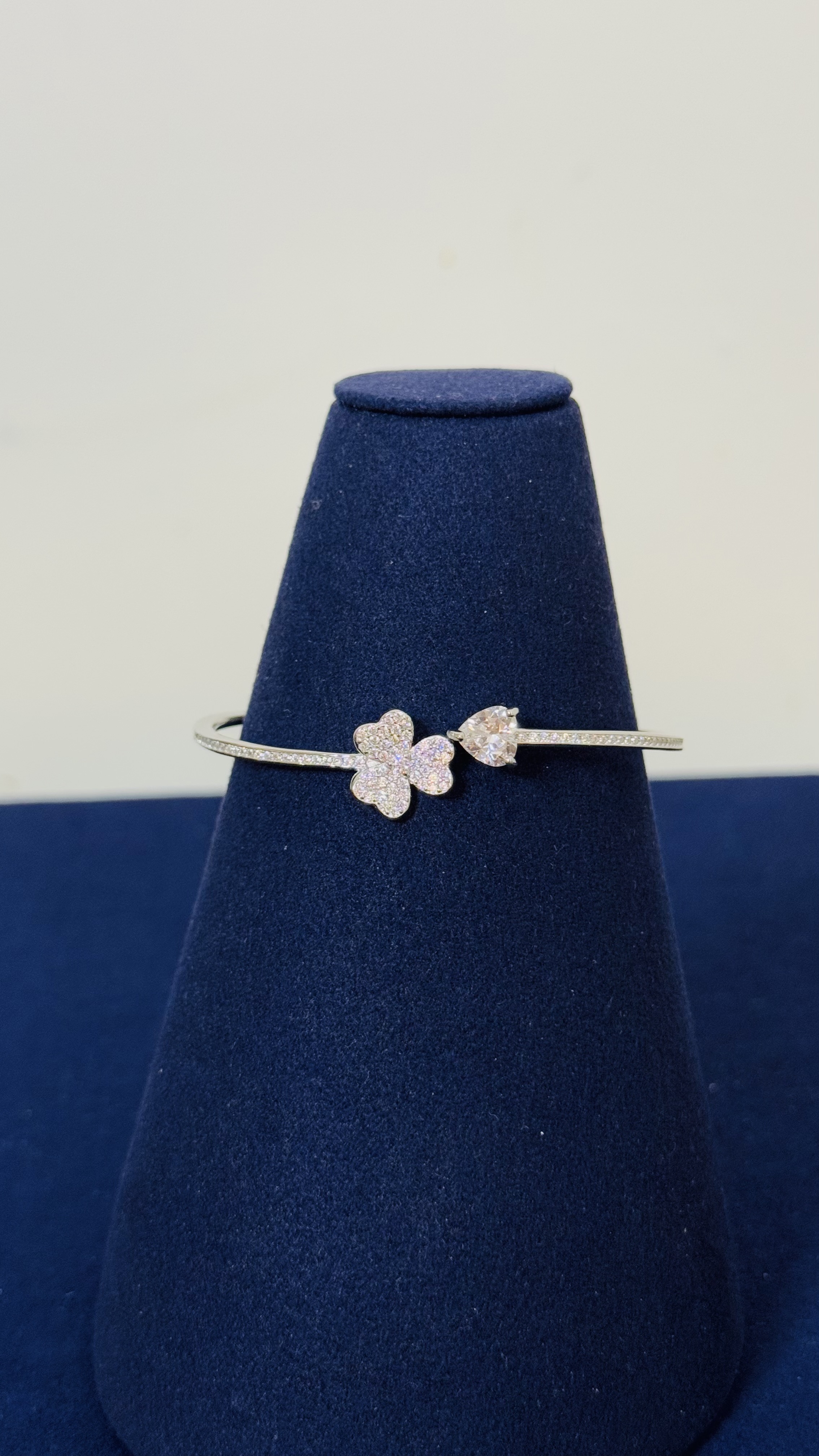 Mini heart Sterling Silver Stones Bracelet