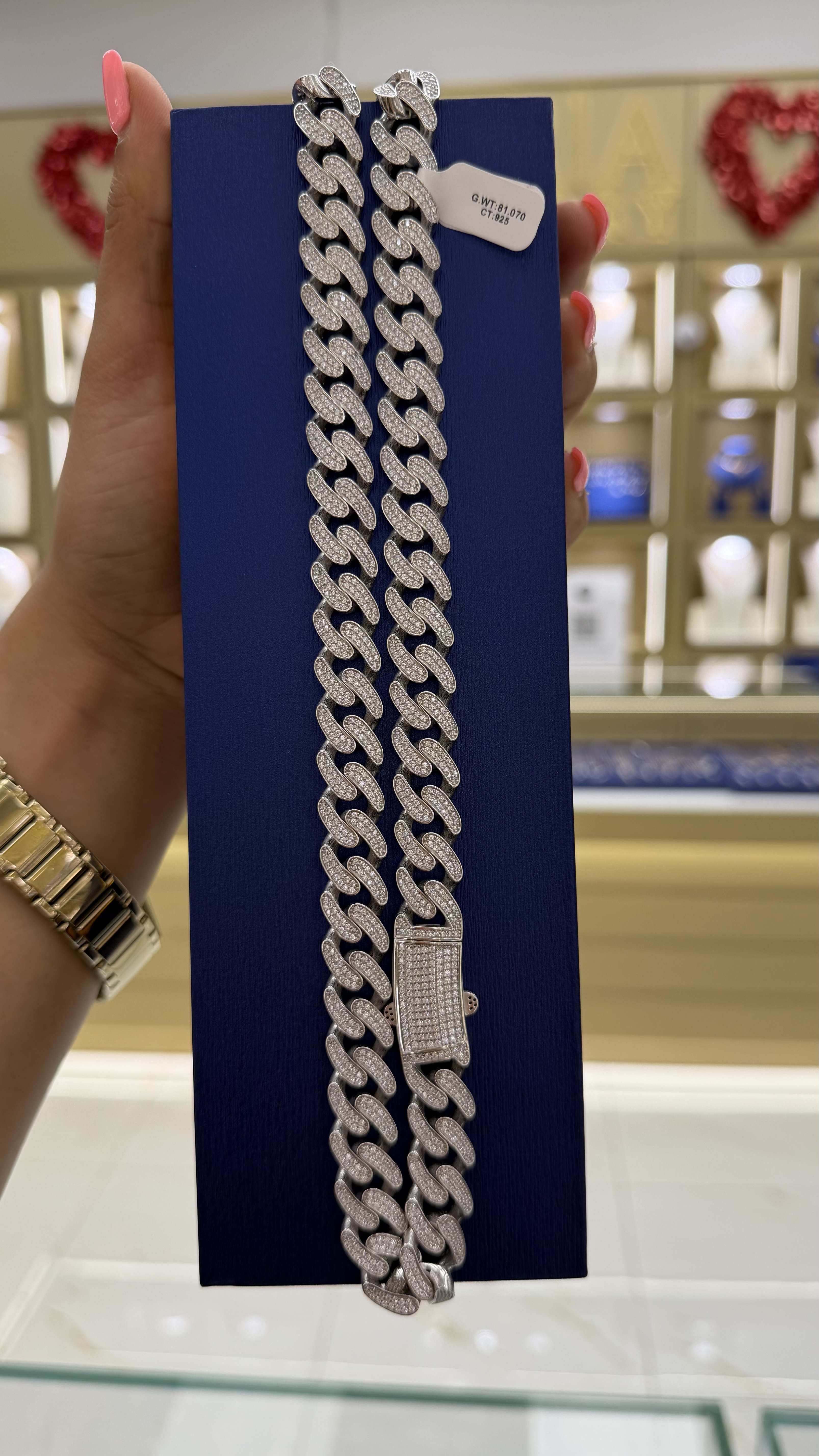 MEN ICEOUT SILVER CHAIN 81.07