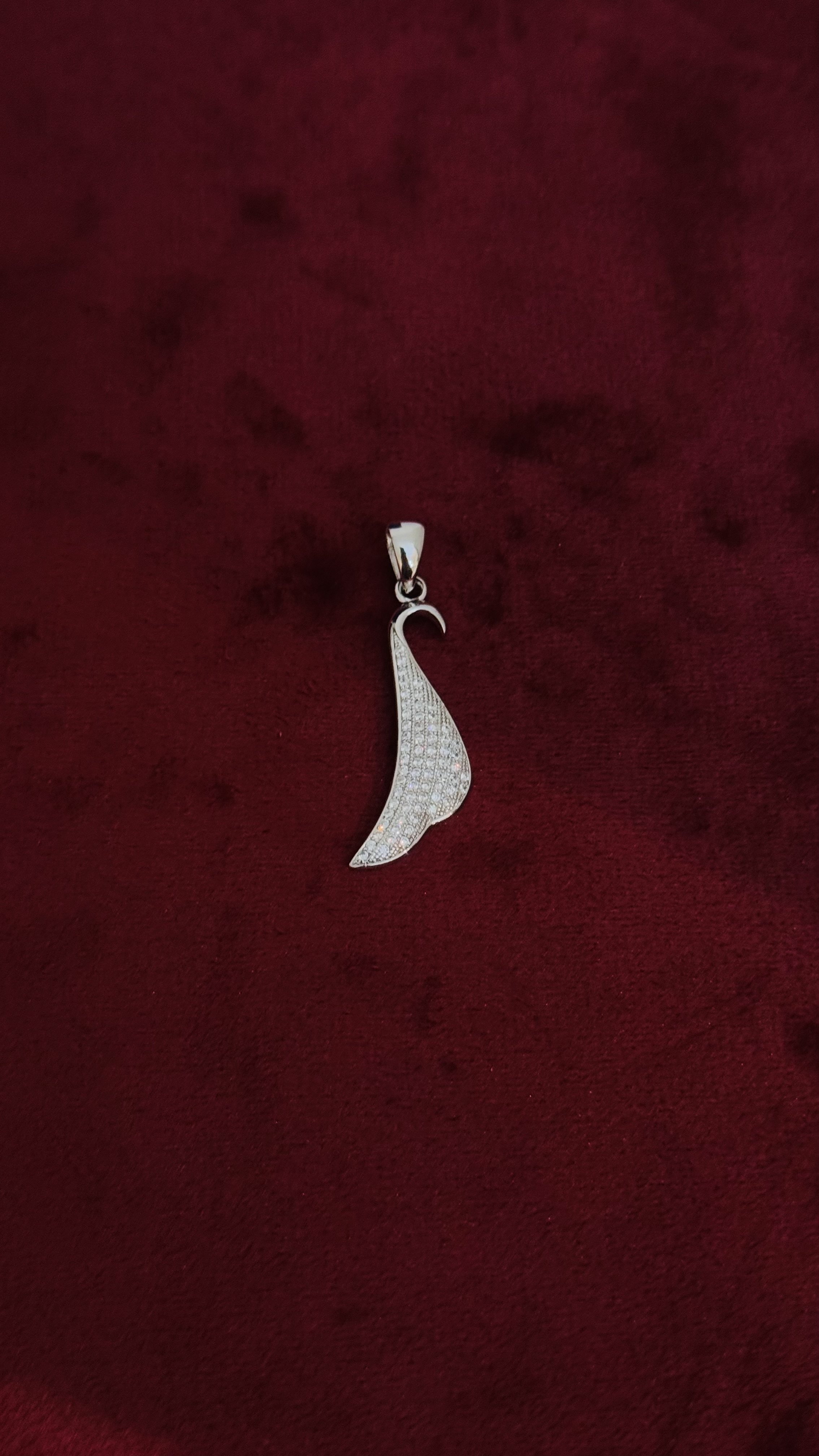 Peacock designer pendant silver
