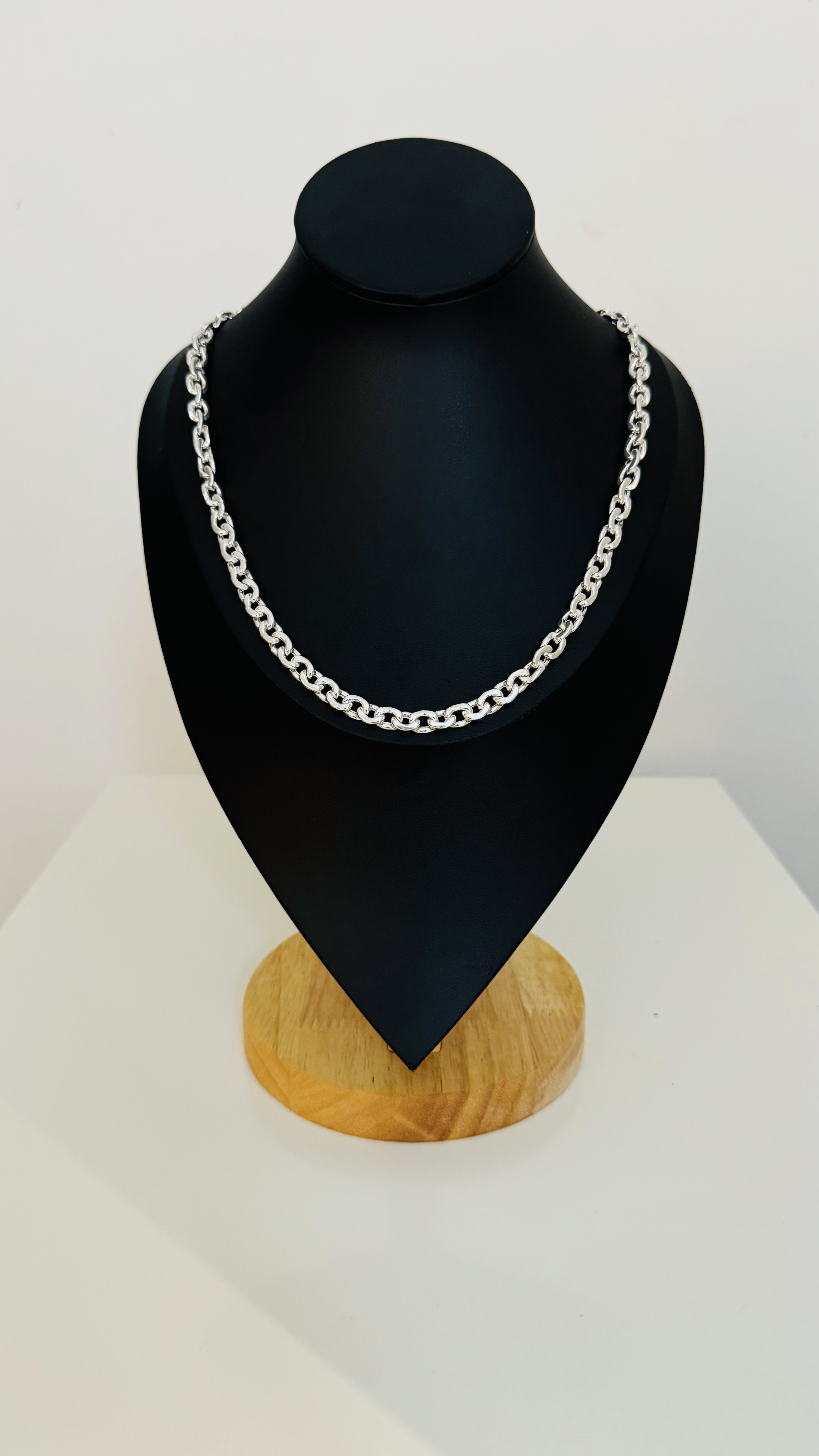 Hollow silver chain 6mm