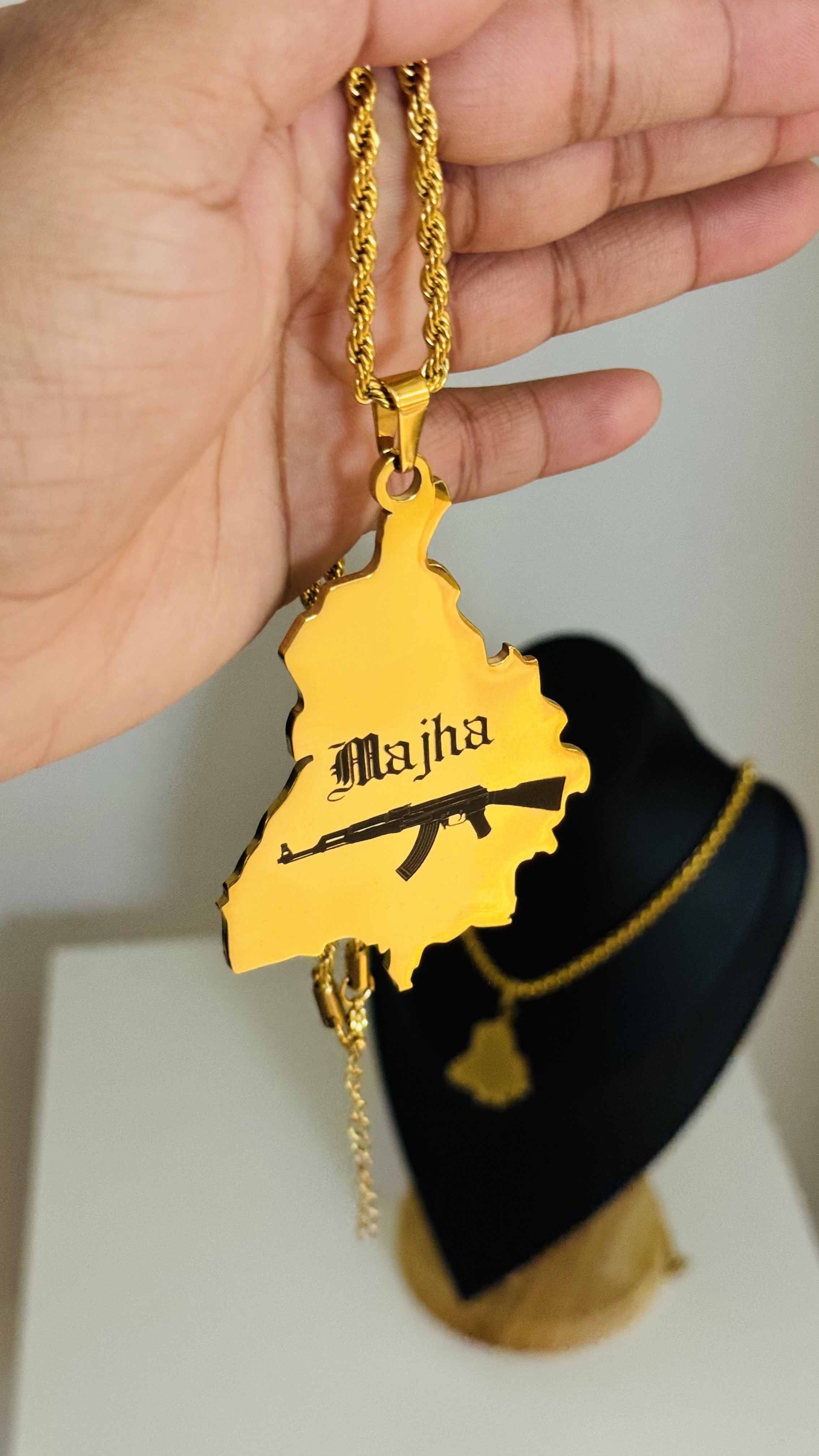 Car hanging punjab map
