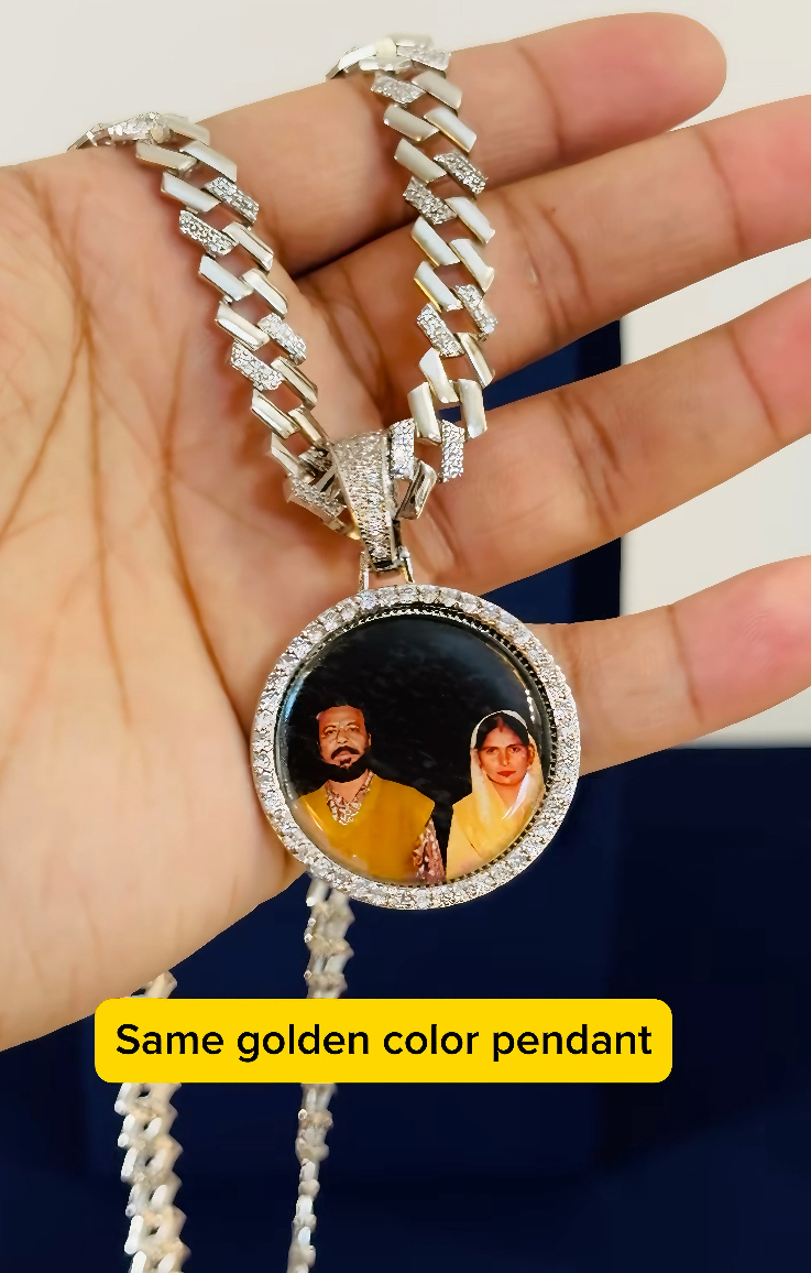 Silver color REAL Type Photo Pendant
