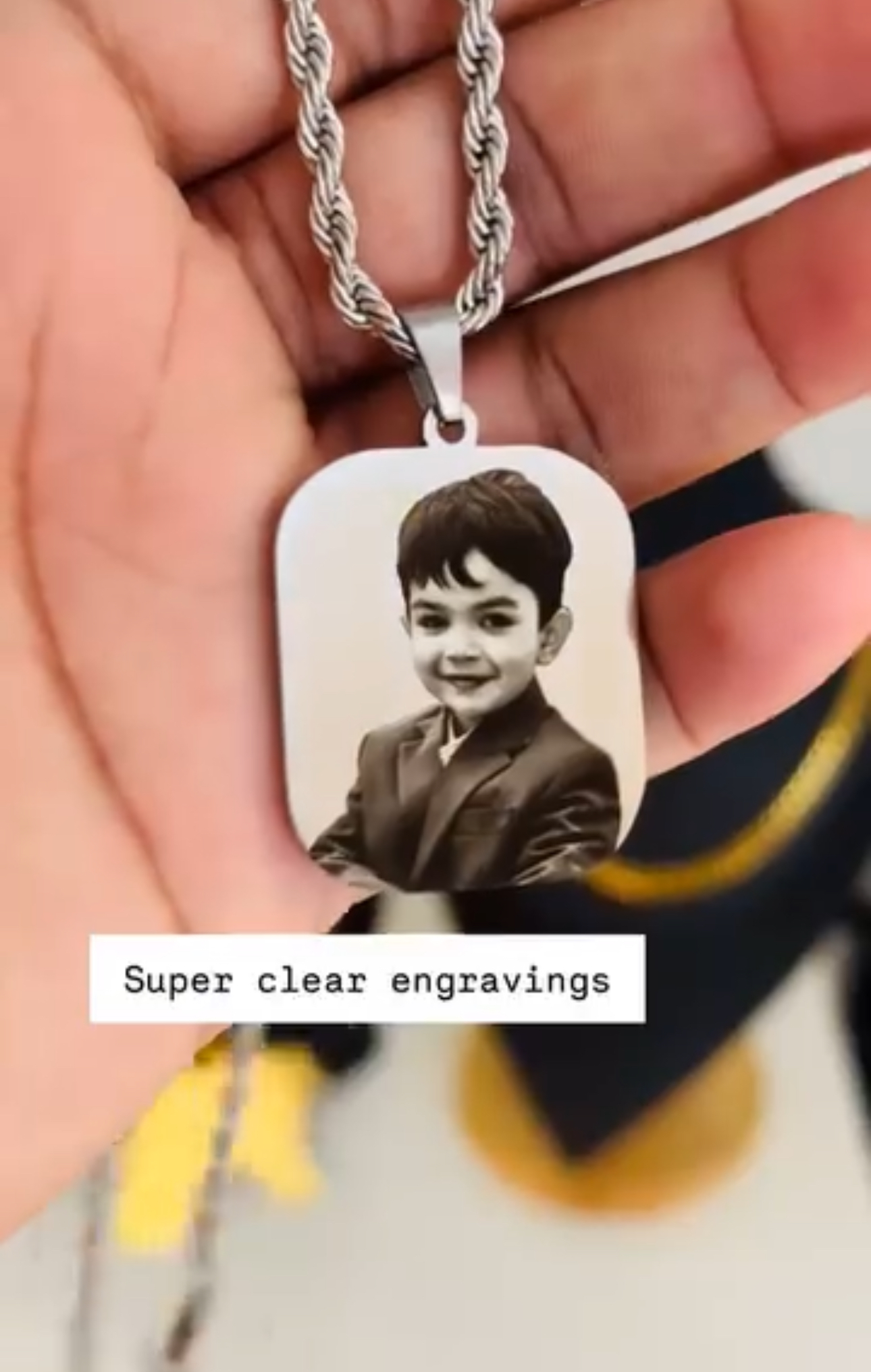 Silver plated  photo pendant