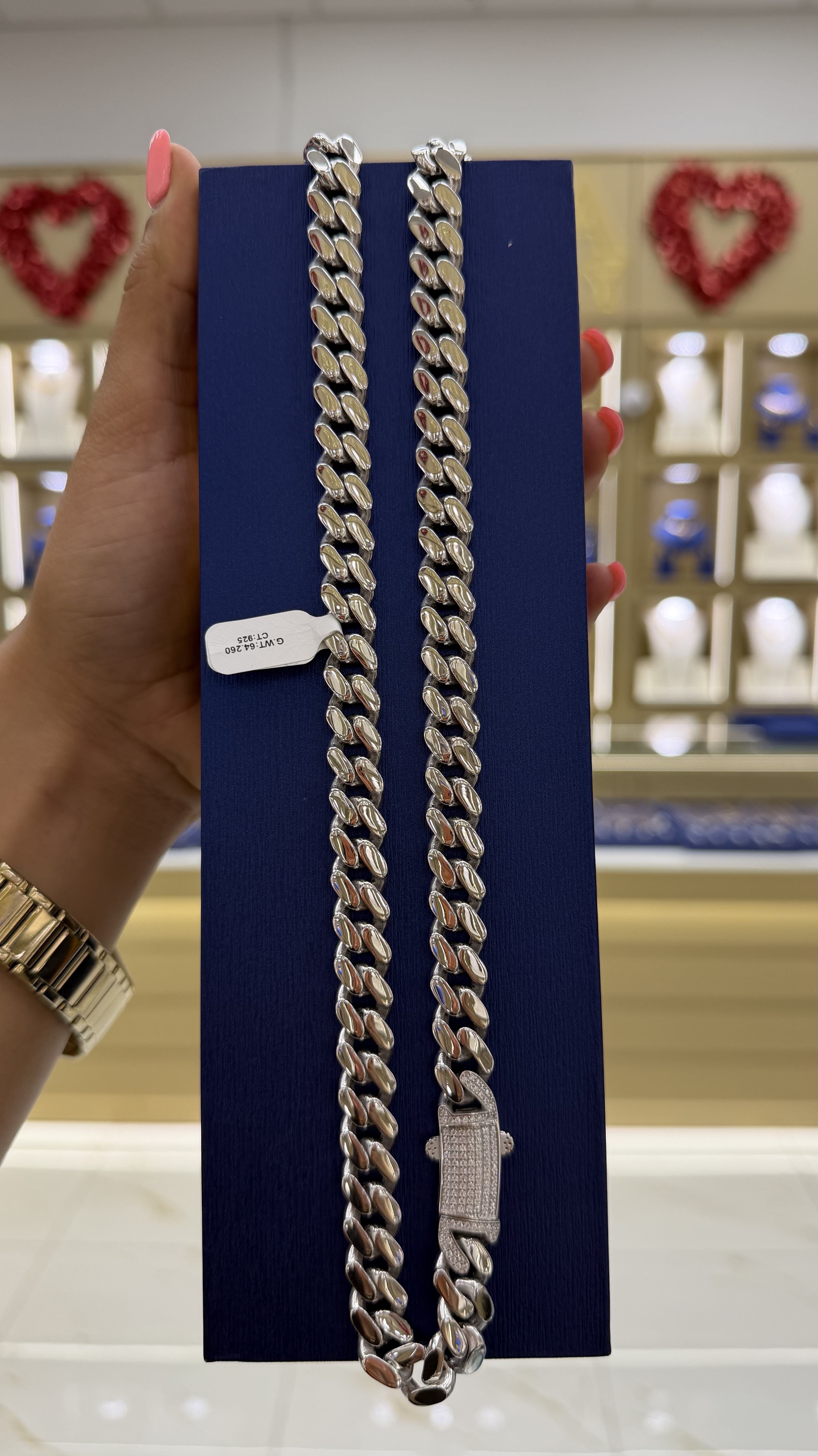 MEN ICEOUT SILVER CHAIN 64.26