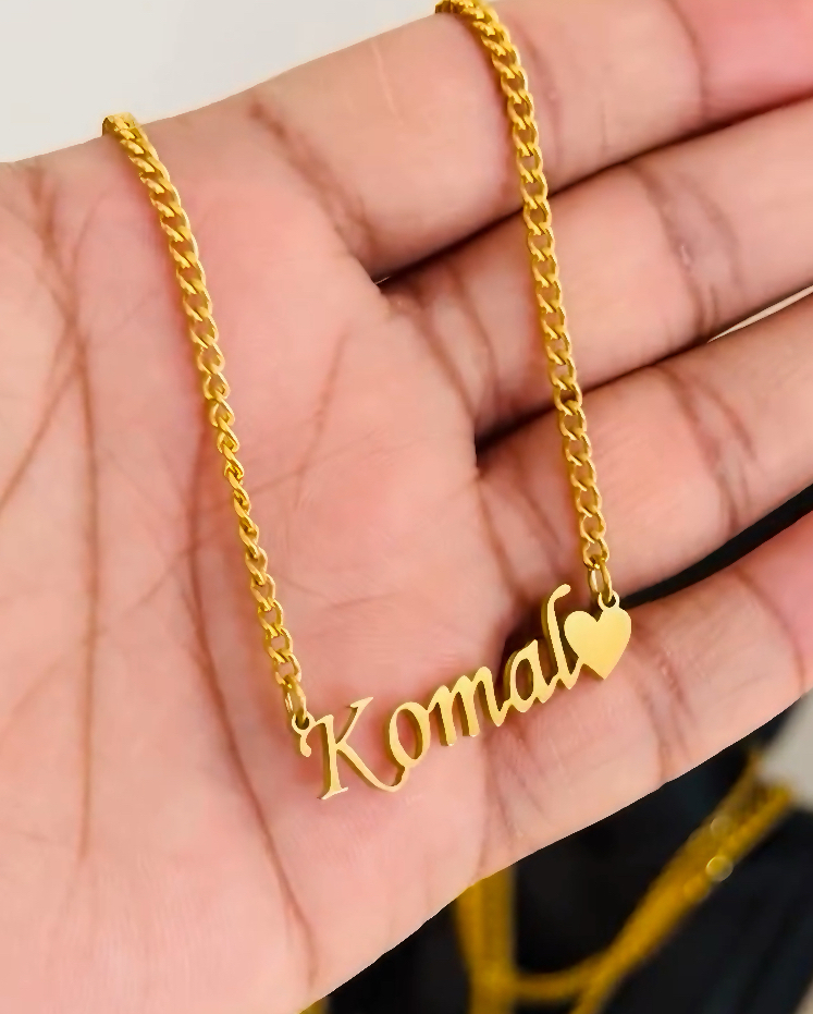 Custom name pendant in English